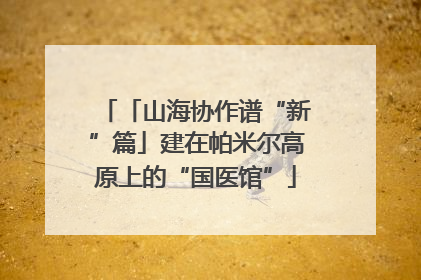 「山海协作谱“新”篇」建在帕米尔高原上的“国医馆”
