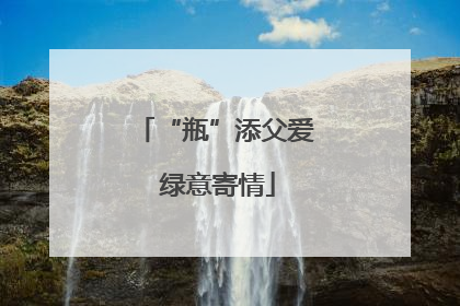 “瓶”添父爱 绿意寄情