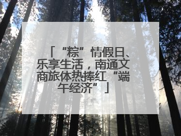 “粽”情假日、乐享生活，南通文商旅体热捧红“端午经济”