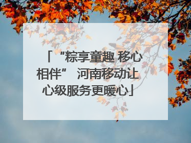 “粽享童趣 移心相伴” 河南移动让心级服务更暖心