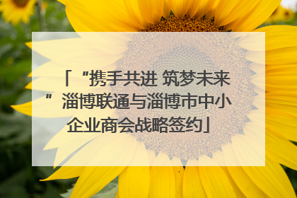 “携手共进 筑梦未来”淄博联通与淄博市中小企业商会战略签约