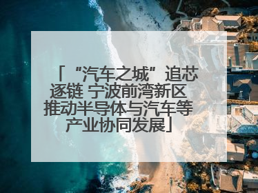 “汽车之城”追芯逐链 宁波前湾新区推动半导体与汽车等产业协同发展
