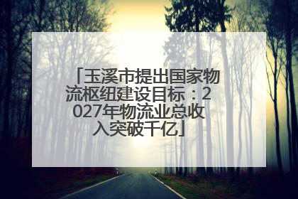 玉溪市提出国家物流枢纽建设目标：2027年物流业总收入突破千亿