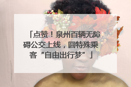 点赞！泉州百辆无障碍公交上线，圆特殊乘客“自由出行梦”