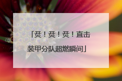 烎！烎！烎！直击装甲分队超燃瞬间