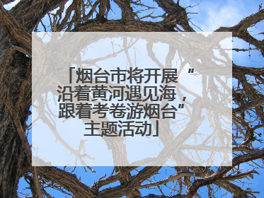 烟台市将开展“沿着黄河遇见海，跟着考卷游烟台”主题活动