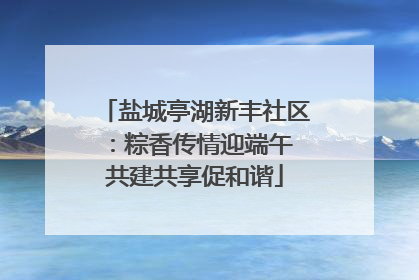 盐城亭湖新丰社区：粽香传情迎端午 共建共享促和谐