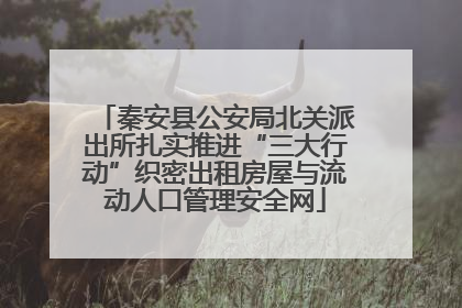 秦安县公安局北关派出所扎实推进“三大行动”织密出租房屋与流动人口管理安全网