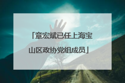 章宏斌已任上海宝山区政协党组成员