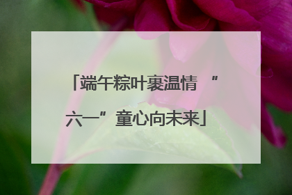 端午粽叶裹温情 “六一”童心向未来