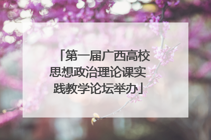 第一届广西高校思想政治理论课实践教学论坛举办