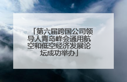 第六届跨国公司领导人青岛峰会通用航空和低空经济发展论坛成功举办