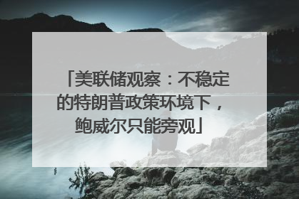 美联储观察：不稳定的特朗普政策环境下，鲍威尔只能旁观