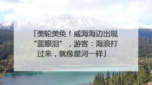 美轮美奂！威海海边出现“蓝眼泪”，游客：海浪打过来，就像星河一样