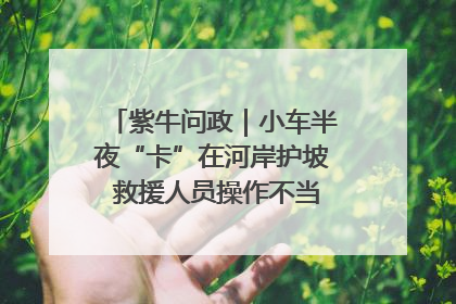 紫牛问政｜小车半夜“卡”在河岸护坡 救援人员操作不当致小车翻下河，然后直接走人了