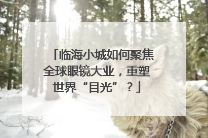 临海小城如何聚焦全球眼镜大业，重塑世界“目光”？
