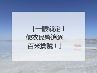 一眼锁定！便衣民警追逐百米擒贼！