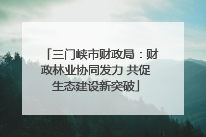 三门峡市财政局：财政林业协同发力 共促生态建设新突破
