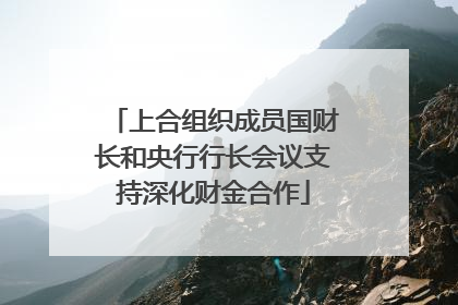 上合组织成员国财长和央行行长会议支持深化财金合作