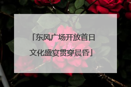 东风广场开放首日 文化盛宴贯穿晨昏
