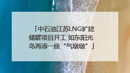 中石油江苏LNG扩建储罐项目开工 如东阳光岛再添一座“气墩墩”