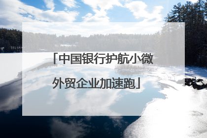 中国银行护航小微外贸企业加速跑