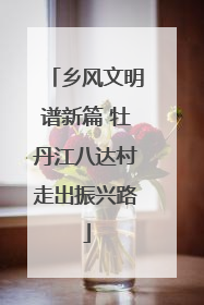 乡风文明谱新篇 牡丹江八达村走出振兴路