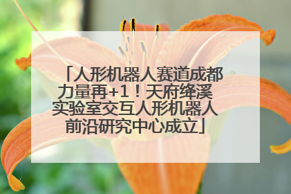 人形机器人赛道成都力量再+1！天府绛溪实验室交互人形机器人前沿研究中心成立
