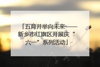 五育并举向未来——新乡市红旗区开展庆“六一”系列活动