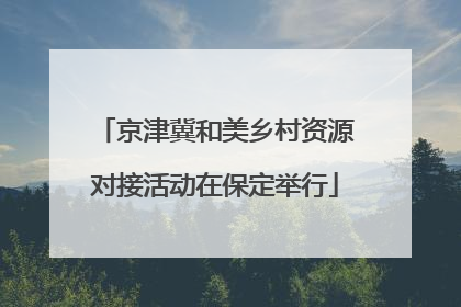 京津冀和美乡村资源对接活动在保定举行