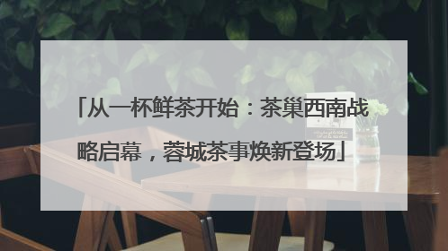 从一杯鲜茶开始：茶巢西南战略启幕，蓉城茶事焕新登场