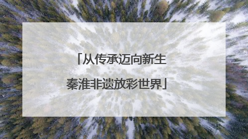 从传承迈向新生 秦淮非遗放彩世界