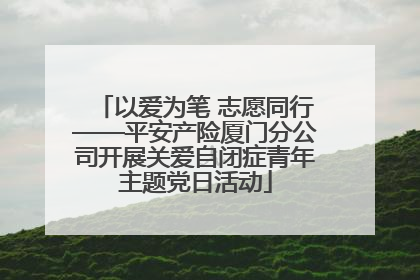 以爱为笔 志愿同行——平安产险厦门分公司开展关爱自闭症青年主题党日活动