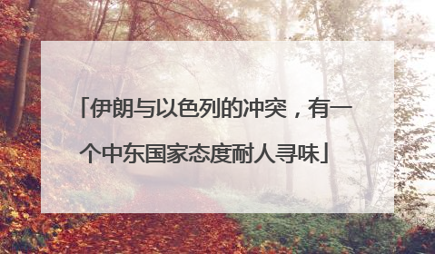 伊朗与以色列的冲突，有一个中东国家态度耐人寻味