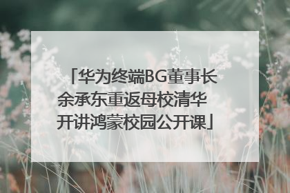 华为终端BG董事长余承东重返母校清华 开讲鸿蒙校园公开课