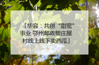 华容：共创“甜蜜”事业 鄂州邮政帮庄屋村线上线下卖西瓜