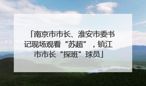 南京市市长、淮安市委书记现场观看“苏超”，镇江市市长“探班”球员