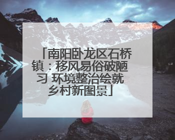 南阳卧龙区石桥镇：移风易俗破陋习 环境整治绘就乡村新图景