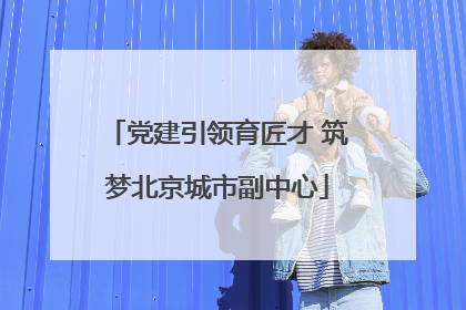 党建引领育匠才 筑梦北京城市副中心