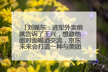 刘强东：进军外卖前就告诉了王兴，想邀他面对面喝酒交流，京东未来会打造一种与美团不同的商业模式