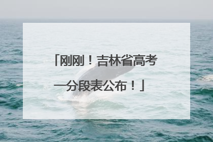 刚刚！吉林省高考一分段表公布！