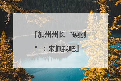 加州州长“硬刚”：来抓我吧