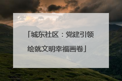 城东社区：党建引领绘就文明幸福画卷