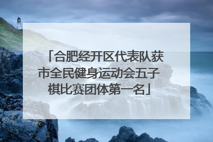 合肥经开区代表队获市全民健身运动会五子棋比赛团体第一名