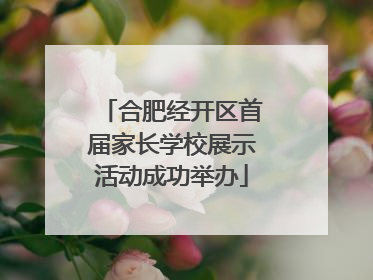 合肥经开区首届家长学校展示活动成功举办