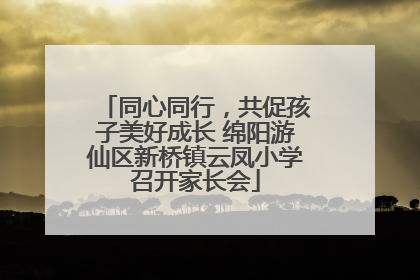 同心同行，共促孩子美好成长 绵阳游仙区新桥镇云凤小学召开家长会