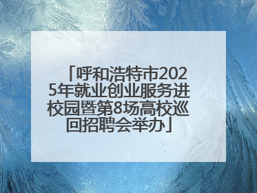 呼和浩特市2025年就业创业服务进校园暨第8场高校巡回招聘会举办