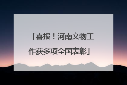 喜报！河南文物工作获多项全国表彰