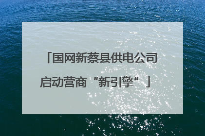 国网新蔡县供电公司启动营商“新引擎”