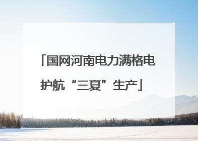 国网河南电力满格电护航“三夏”生产
